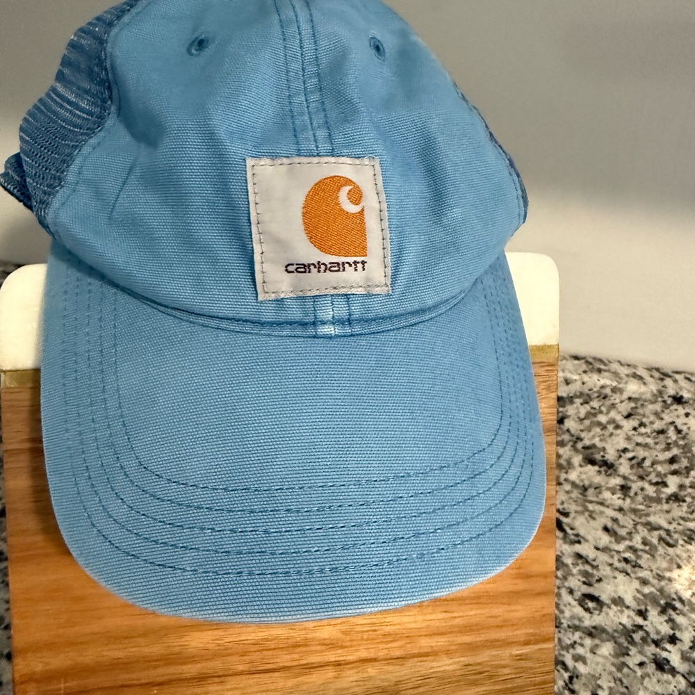 Carhartt Blue Trucker‎ Hat Mesh Snapback Logo Patch